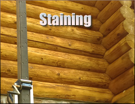  King and Queen County, Virginia Log Home Staining